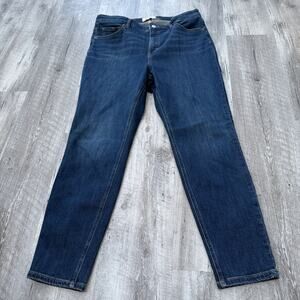 Reformation Jeans Womens 34x28 Blue Denim Harper High Rise Skinny Organic Cotton